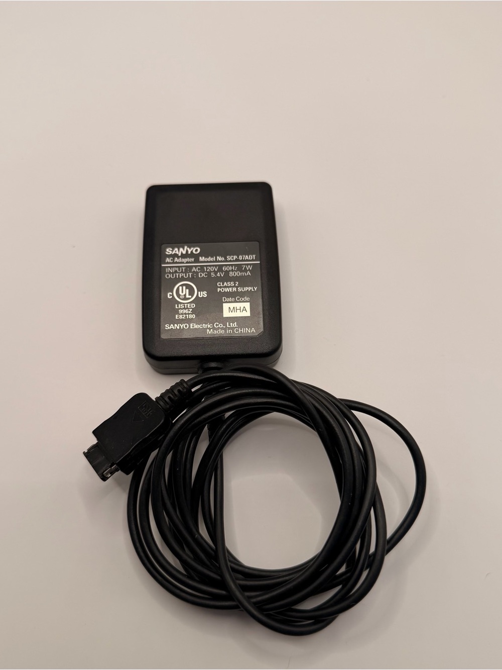 Sanyo SCP-07ADT‎ Class 2 Power Supply AC Adapter Output DC 5.4V 800mA